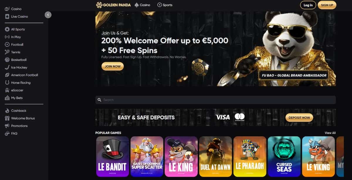 Golden Panda Casino - Waar de panda goud waard is